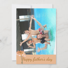 Tarjeta Festiva Feliz día del padre l Foto de familia moderna para