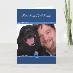 Tarjeta Festiva Feliz Día del Padre Mejor Papá Peludo de Todos Mar