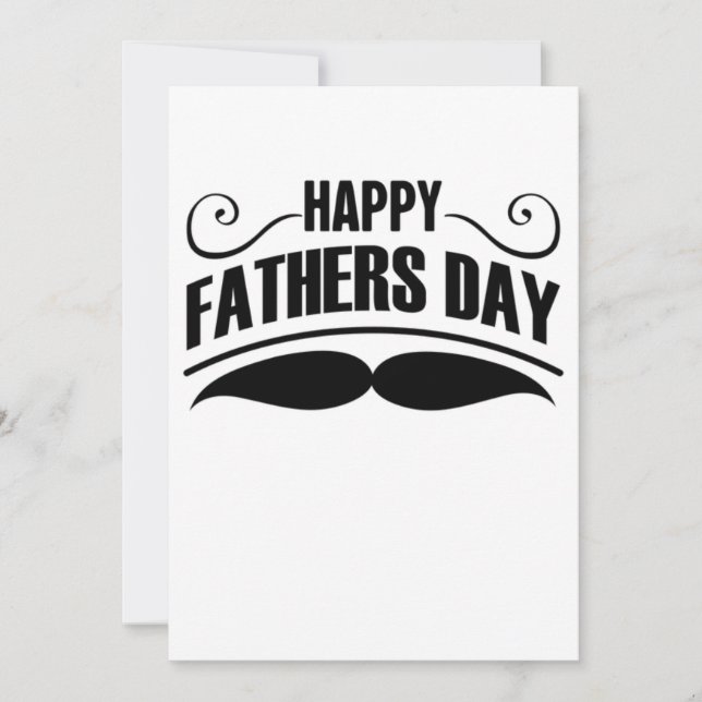 Tarjeta Festiva Feliz Día del Padre Mustache (Anverso)