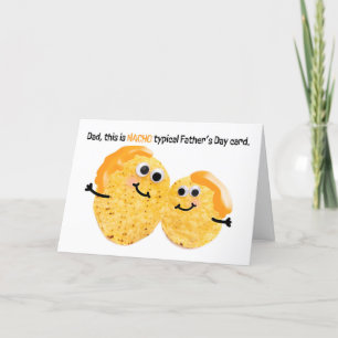 Tarjeta Festiva Feliz Día del Padre Papá Nacho Chips Divertidas co