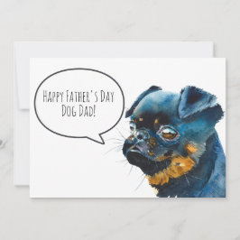 Tarjeta Festiva Feliz Día del Padre Papá Perro Griffon de Bruselas