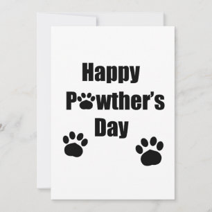 Tarjeta Festiva Feliz Día del Padre Pata Huella Papá Perro