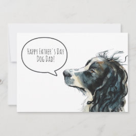Tarjeta Festiva Feliz Día del Padre Perro papá Springer Personaliz