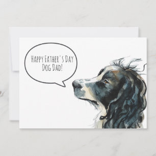 Tarjeta Festiva Feliz Día del Padre Perro papá Springer Personaliz