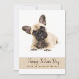Tarjeta Festiva Feliz Día del Padre Personalizado foto de Bulldog 