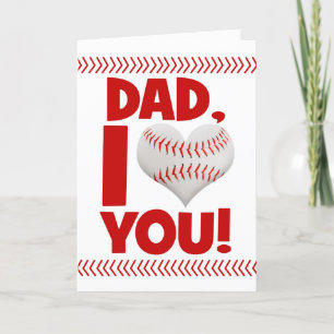 Tarjeta Festiva Feliz Día del Padre Tema del béisbol