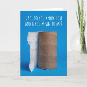 Tarjeta Festiva Feliz Día del Padre, última pieza de papel higiéni