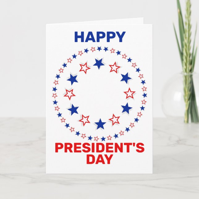 Tarjeta Festiva Feliz día del presidente (Anverso)