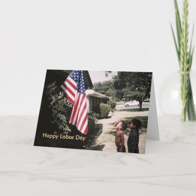 Tarjeta Festiva Feliz Día del Trabajo (Anverso)