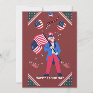 Tarjeta Festiva Feliz Día del Trabajo