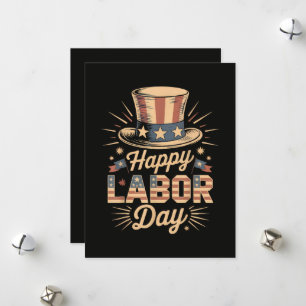 Tarjeta Festiva Feliz Día del Trabajo Celebración Patriótica