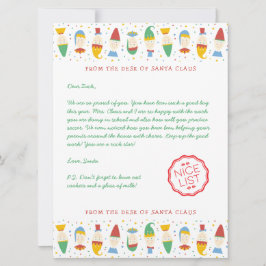 Tarjeta Festiva Feliz día festivo de Elf a Santa