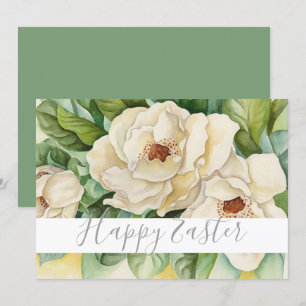 Tarjeta Festiva Feliz Día Internacional de la Magnolia Blanca Flor
