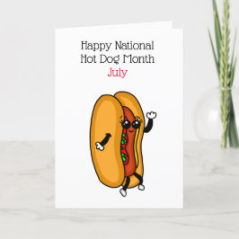 Tarjeta Festiva Feliz Día Nacional del Perro Caliente Feriados de