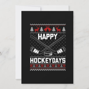 Tarjeta Festiva Feliz días de hockey Divertido jugador de hockey s
