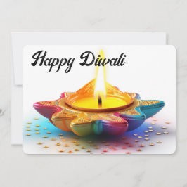 Tarjeta Festiva Feliz Diwali