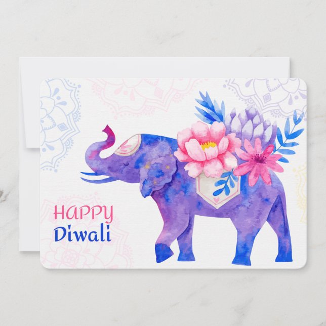Tarjeta Festiva Feliz Diwali (Anverso)