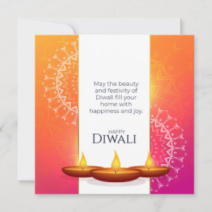 Tarjeta Festiva Feliz Diwali