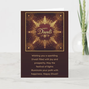 Tarjeta Festiva Feliz Diwali