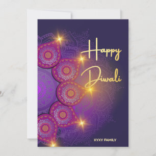 Tarjeta Festiva Feliz Diwali Fiesta Hindú