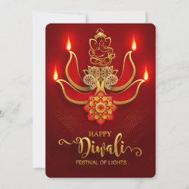 Tarjeta Festiva Feliz Diwali Holiday Card