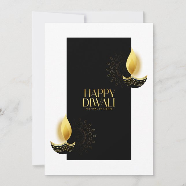 Tarjeta Festiva Feliz Diwali Holiday Card (Anverso)