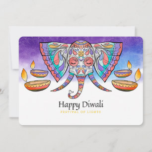 Tarjeta Festiva Feliz Diwali Holiday Card