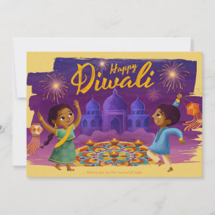 Tarjeta Festiva Feliz Diwali Holiday Card