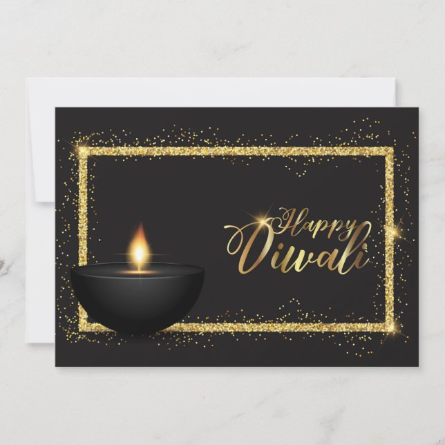 Tarjeta Festiva Feliz Diwali Holiday Card (Anverso)