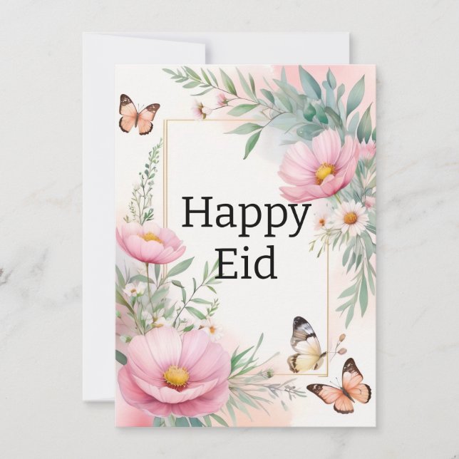 Tarjeta Festiva Feliz Eid (Anverso)