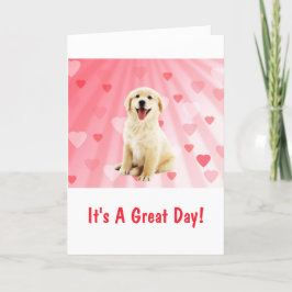 Tarjeta Festiva Feliz El día de San Valentín de Cachorros