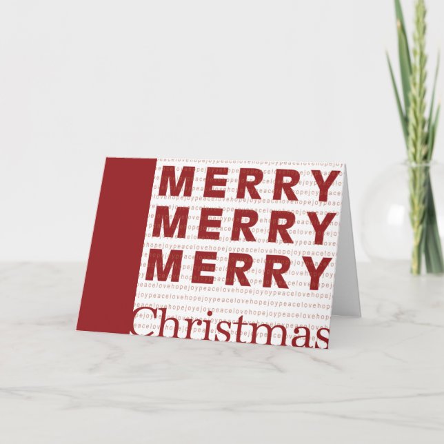 Tarjeta Festiva Feliz, Feliz Navidad. (Anverso)