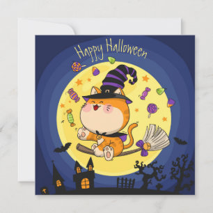 Tarjeta Festiva Feliz feriado de Halloween