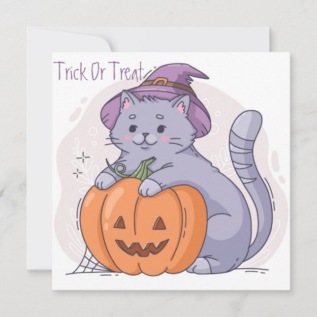 Tarjeta Festiva Feliz feriado de Halloween (Anverso)