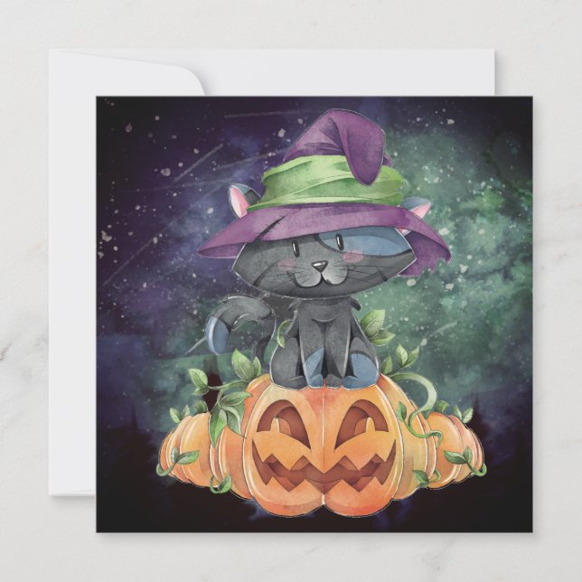 Tarjeta Festiva Feliz feriado de Halloween (Anverso)
