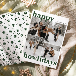 Tarjeta Festiva Feliz feriado Mascota moderno de Howlidays