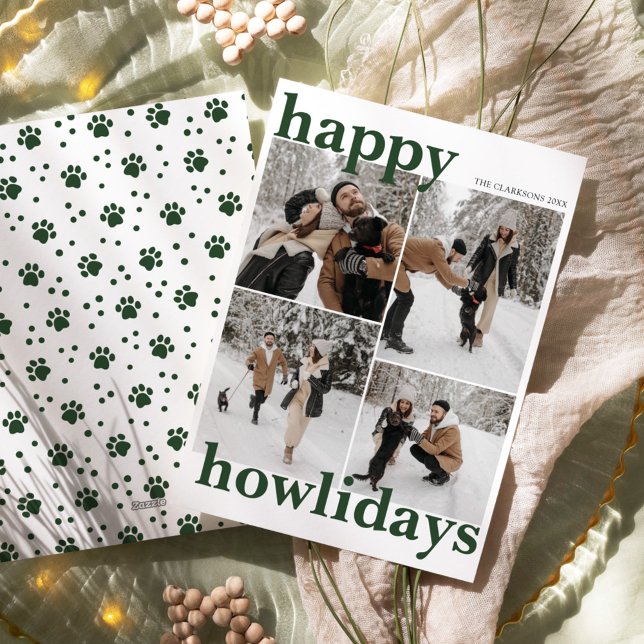 Tarjeta Festiva Feliz feriado Mascota moderno de Howlidays (Subido por el creador)