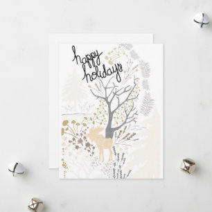Tarjeta Festiva Feliz feriado Moose