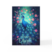 Feliz Festival Diwali de Luces Peacock