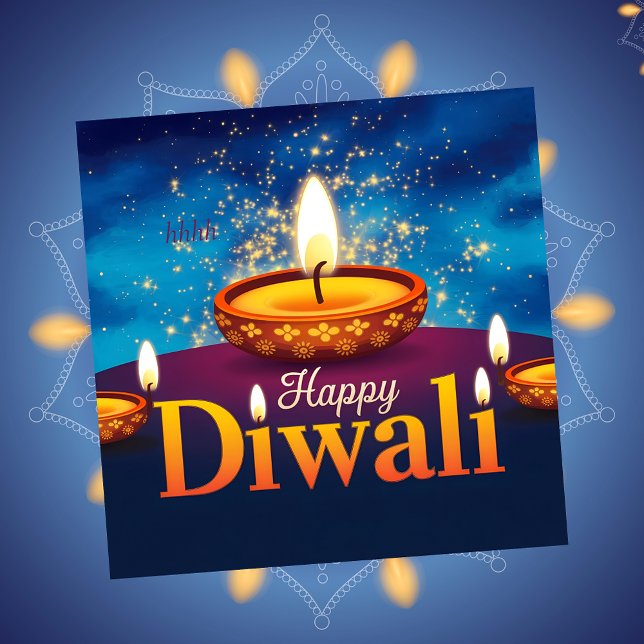 Tarjeta Festiva Feliz Festival Diwali de Luz (Subido por el creador)