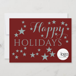 TARJETA FESTIVA FELIZ FESTIVAL ESTRELLAS DE VACACIONES LOGO DE NEG