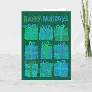 Tarjeta Festiva FELIZ FESTIVAL Regalos Navidades PERSONALIZADO dib
