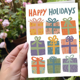 Tarjeta Festiva FELIZ FESTIVAL Regalos Navidades PERSONALIZADO man