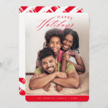 FELIZ FESTIVIDAD FOTO caligrafía moderna rojo