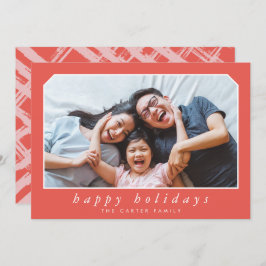 Tarjeta Festiva FELIZ FESTIVIDAD navidades simples cursiva enmarca