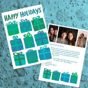 Tarjeta Festiva FELIZ FESTIVIDAD Regalos Navidades PERSONALIZADO 3