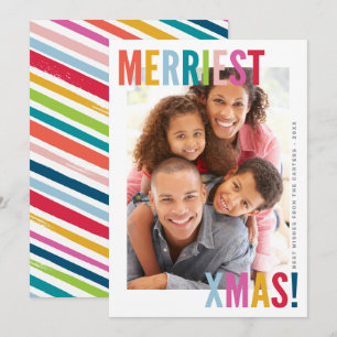 Tarjeta Festiva FELIZ FOTO DE CHISTMAS Familia atrevida moderna co