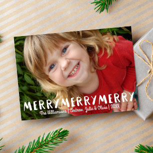 Tarjeta Festiva Feliz foto del personalizado de las Felices