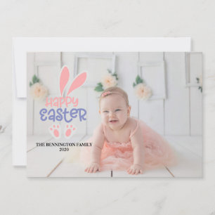 TARJETA FESTIVA FELIZ FOTOGRAFÍA DE LA HUELGA DE LA BUNNY DEL BUNN
