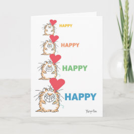 Tarjeta Festiva FELIZ GATO Valentines de Boynton